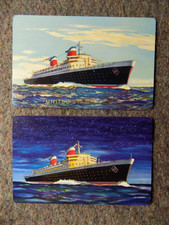 SS United States Lines Single Playing Card Set Day Night