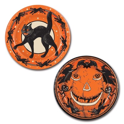 Vintage Halloween 9'' Paper Plates - 8ct