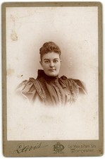 Cabinet Card Circa 1880s Davis Gorgeous Lady In Dress Worcester MA