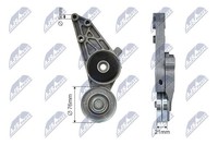 Spannrolle Keilrippenriemen NTY RNK-AU-022 76Mm FüR VW Passat B5 3B2 Variant 3B5