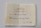 VERY RARE  VINTAGE OMEGA BLANK BOOKLET FOR SPEEDMASTER CK2915 1958 BROAD ARROW