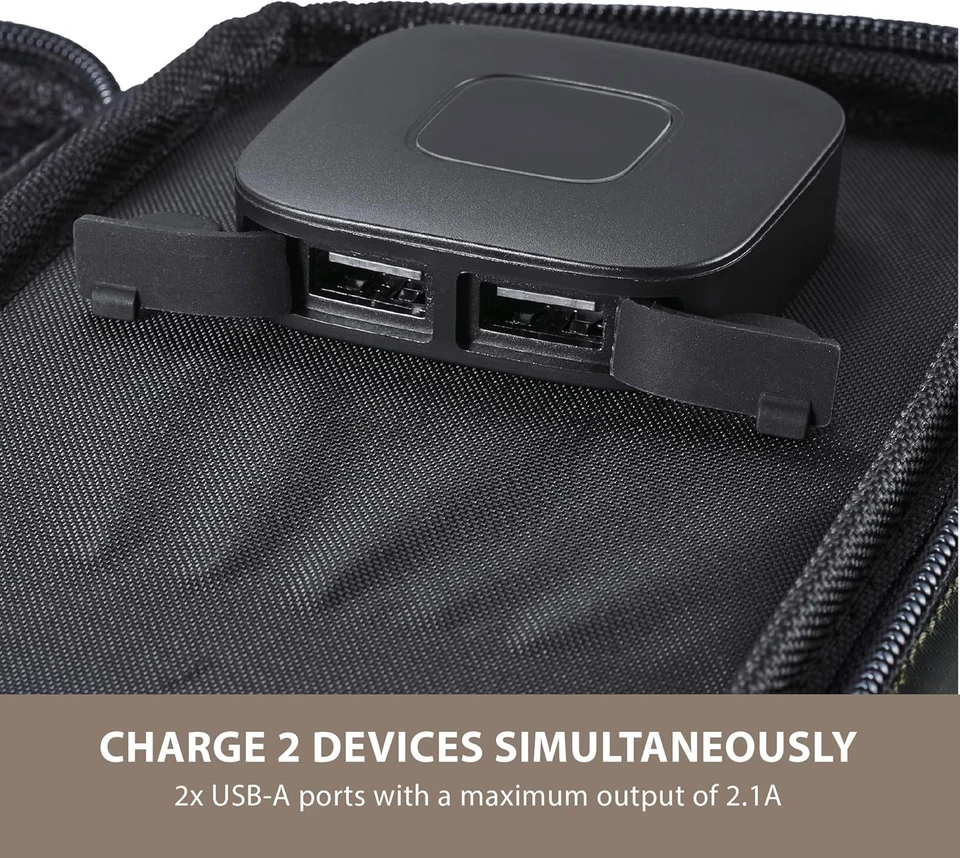 Portable solar panel, dual USB-A ports, 28W power charger. - Image 3 of 4
