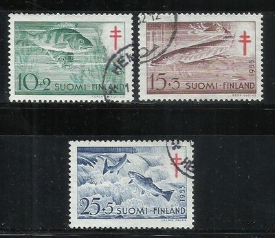 0381-SERIE COMPLETA FINLANDIA PECES SUOMI FINLAND 1955 Nº 426/429 10,50  YVERT