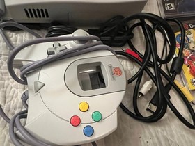 RARE Dreamcast with 3  Controllers, 2 games, + cables - PLEASE READ DESCRIPTION