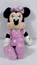 Disney Minnie Mouse Pink Polka Dot Dress 10  Stuffed Animal Plush Toy Doll