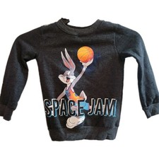 Space Jam Youth Size L Black Bugs Bunny Basketball Pullover