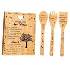 Birthday Gifts for   "Recipe for a Special" Bamboo Cutting Board Set with Mom