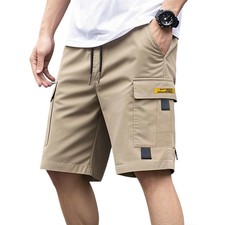 Summer Men's Solid Color Multi-pocket Cargo Shorts Pants Outdoor Army Tactical P