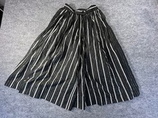 Givenchy Novell Boutique Paris VTG 80s Skort Skirt Knee Length Striped Pleated 8