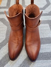 Cognac color leather boots - excellent condition, leather everywhere