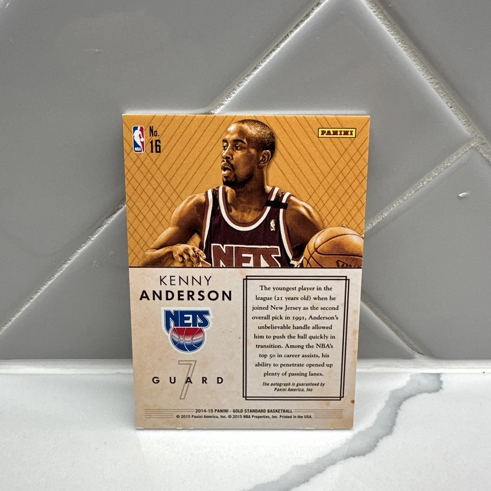2014-15 Panini Gold Standard grabado en oro automático #16 Kenny Anderson 05/99 Foto 2 de 2