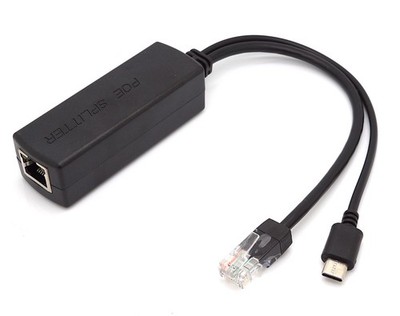 USB C PoE Splitter RJ45, 48V auf USB C 5V 2,5A, USB-C-Ethernet-Adapter
