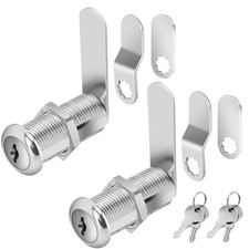 Cabinet Lock with Keys, 1-1/2" Long Cam Locks keyed Alike, Cam Lock Set for C...