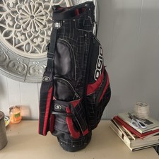 Ogio Syncro Cart Bag 14 Way Full Length dividers Plaid Gold Bag 11 Pockets
