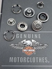 Harley-Davidson Clothes Metal Replacement HD Snaps Buttons Leather Jacket Vest