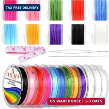 LPBeads 12 Rolls 0.8mm Elastic Stretchy String Cord for Bracelet Jewelry Making