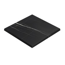JAMAIKA | Bistro Außen Tischplatte | B:T 60 x 60 cm | Schwarz Marmor | Quadra...