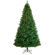 11' Northern Tip Artificial Christmas Tree, Clear LED Lights  Bendable Branches