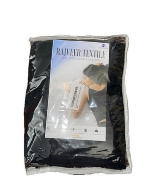 Rajveer Textile King Size Black Zip-On Fitted Sheet Set With 18  Deep Pocket.