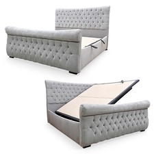 Furniture Village Sleep Story ‘Lance’ Bed Frame Silver Ottoman - Super King