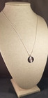 Sterling Silver Hammered Wavy Disc Pendant Necklace signed — photo 3