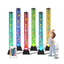 Large 4ft Sensory LED Water Bubble Tube Lamp Aquarium Sensory Fish Tube Floo...