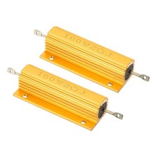 100W 2 Ohm Aluminum Shell Resistor Housing Resistor Wirewound Resistors 2pcs