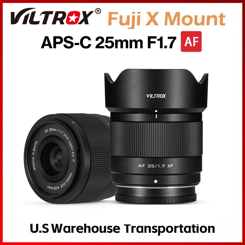 VILTROX 25mm F1.7 XF Mount Lens Large Aperture APS-C STM Auto Focus for Fuji X