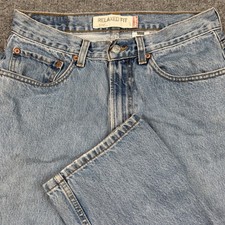 Vintage Levis 550 Jeans Mens 31x30 Blue 90s Relaxed Denim Faded Distressed Y2K