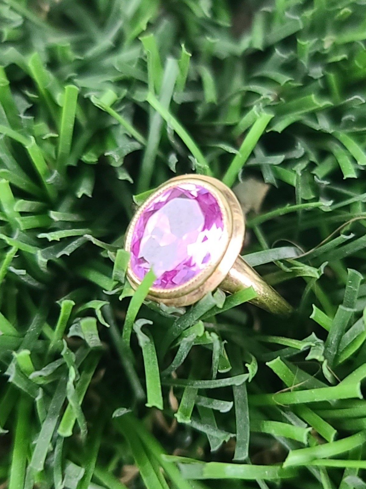 10k Solid Yellow Gold Color Changing Sapphire Gem… - image 22