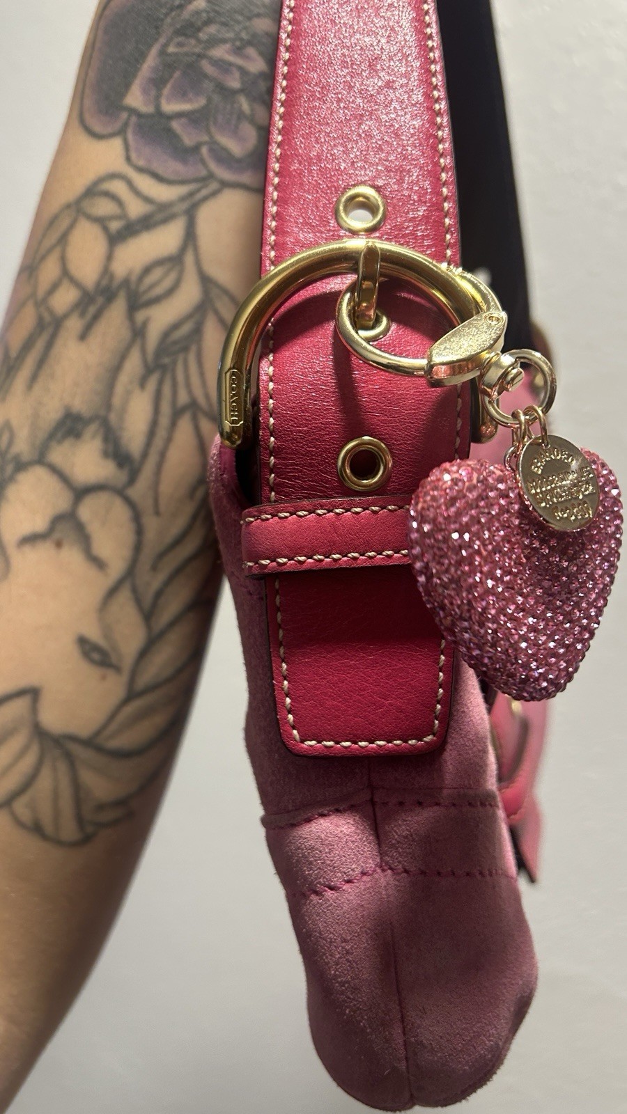 Coach Vintage Pink Suede Soho Hobo Shoulder Bag #5675 - Gem