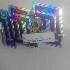 2024 Leaf Metal Top 100 Jacob Wilson Autograph Serial #T-JW1 /15 Baseball Card