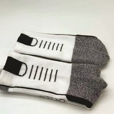 Women's BOMBAS All-Purpose Performance Calf Socks L ,White Grey Color blocking