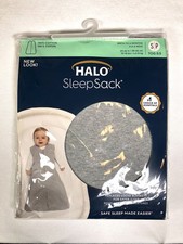 NEW Halo Sleep Sack Swaddle Baby Wrap Newborn 0-3 Months cotton Heather Gray