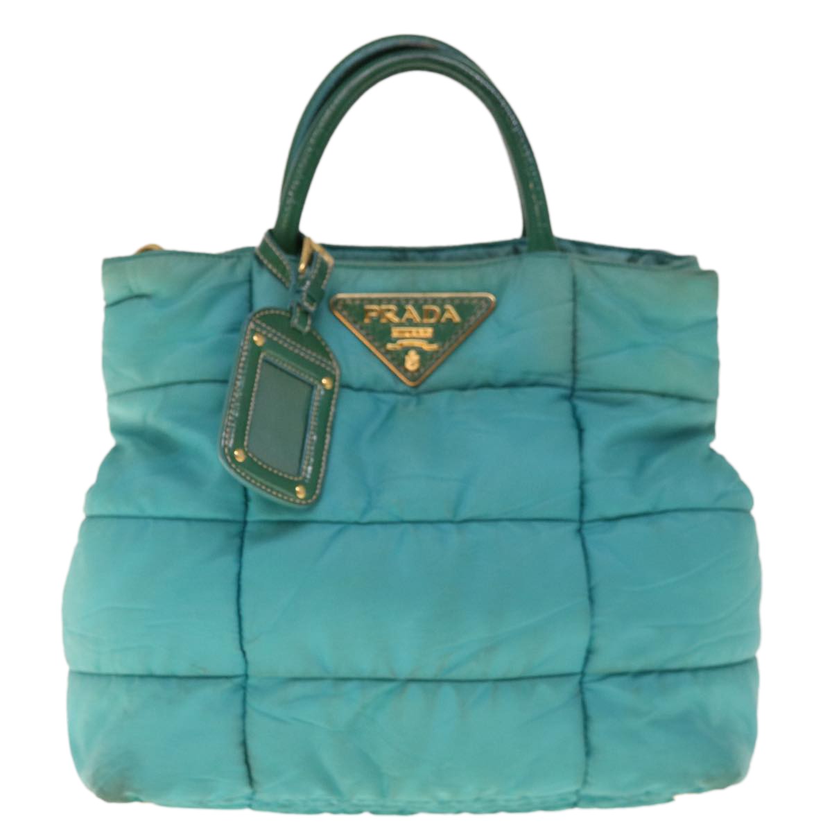 Prada Blue Synthetic Handbag Authentic