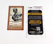 Norm Van Brocklin Signed 1975 Fleer Hall of Fame Immortal Role Card #46 JSA Auto