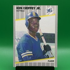 1989 Fleer Ken Griffey Jr #548 RC Rookie HOF Hall of Famer MARINERS