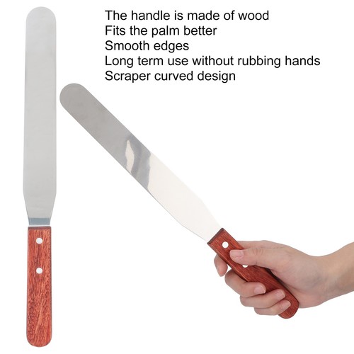 Metal Wax Spatulas Straight Stainless Steel Body Waxing Stick With Wooden Ha EUJ - Picture 3 of 23