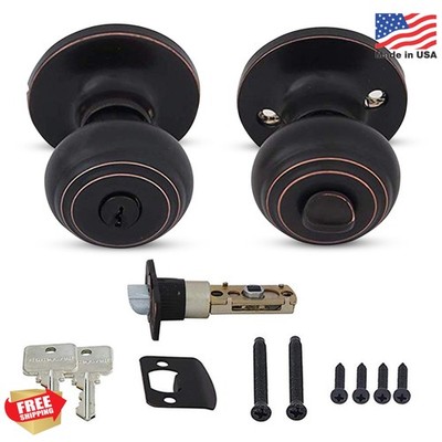 Honeywell Safes & Door Locks - Interior & Exterior Door Knob with Lock & Keys Se