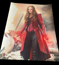 ELIZABETH OLSEN SIGNED AUTOGRAPH 11x14 PHOTO SCARLET WITCH MARVEL BECKETT BAS D