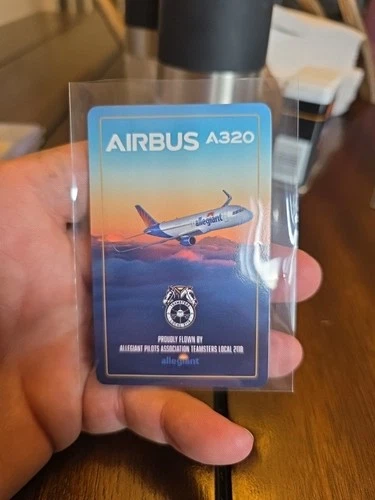 Allegiant A320 Airlines Trading Card Airbus Allegiant Pilots Association 2118 - product listing photo