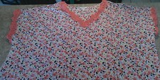 Vintage Secret Treasures Floral Nightgown Sleeveless Pockets 3X