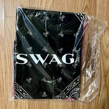 Justin Bieber Coachella SWAG Bandana 3-Pack Purple, Pink, Black Official