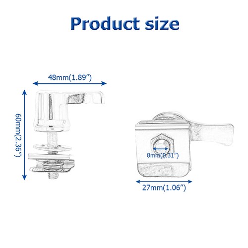 Saddlebag Mount Kit Hard saddlebag Lever Lock Mounting For Harley CVO Tour Glide - Foto 19 di 21