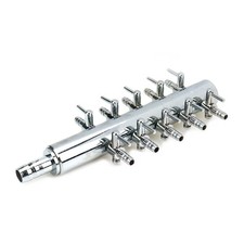 10 Way Aquarium Air Flow Pump Tubing Splitter, Inline Manifold, Lever Valve