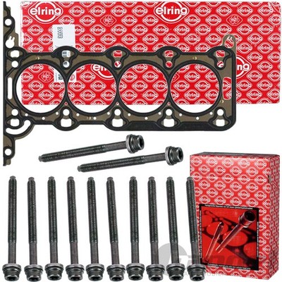 ELRING ZYLINDERKOPFDICHTUNG + SCHRAUBEN für OPEL ASTRA G/H CORSA MERIVA 1.2/1.4