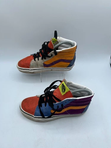 Scarpa stringata multicolore High Top by Vans 2.0 Off The Wall calendula bambino taglia 4