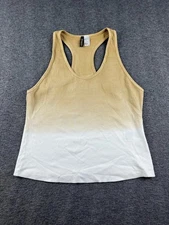 H&M Divided Tank Top Beige to White Ombre Size XL