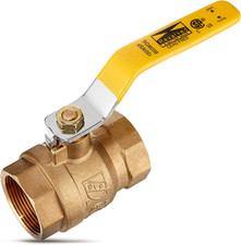 Full Port 1 In. Brass Ball Valve   Lead-Free Brass Valve, Female Threa