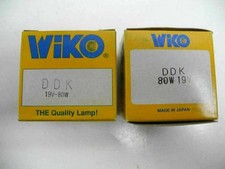 Lot of 2 New Old Stock Wiko DDK 19V 80W Projection Lamp with Box